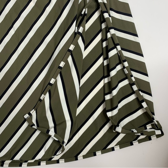 SOLID & STRIPED Ruched Striped Stretch-Jersey Skirt NWT - Picture 10 of 16